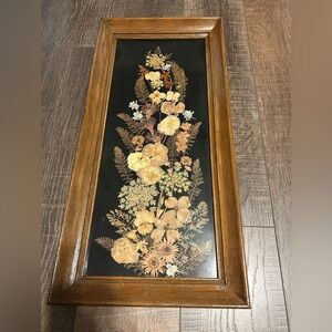 Vintage framed pressed flowers